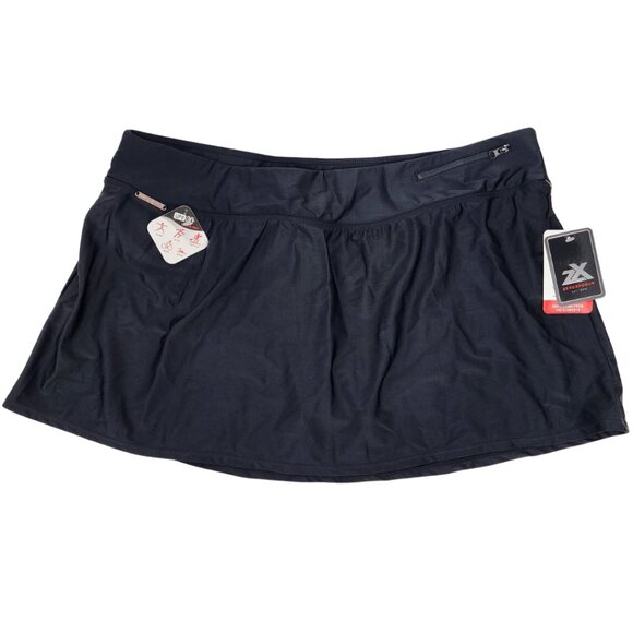 New Zeroxposur Womens 0X / XL 36" Waist Black Quick Dry UPF30+ Swim Skirt Bottom - Picture 1 of 13
